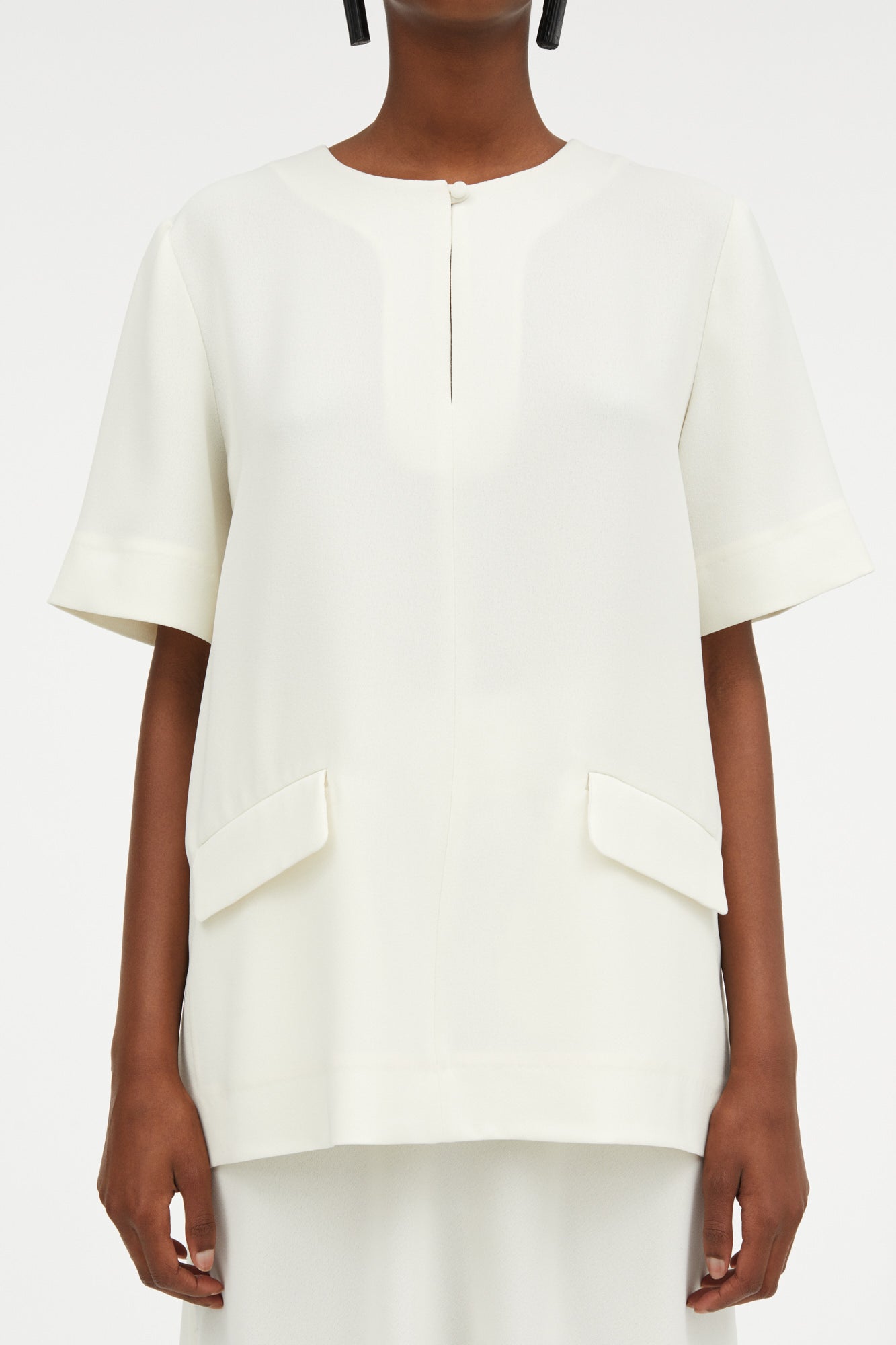 MKDT Studio Betty Crepe Georgette Blouses IVORY