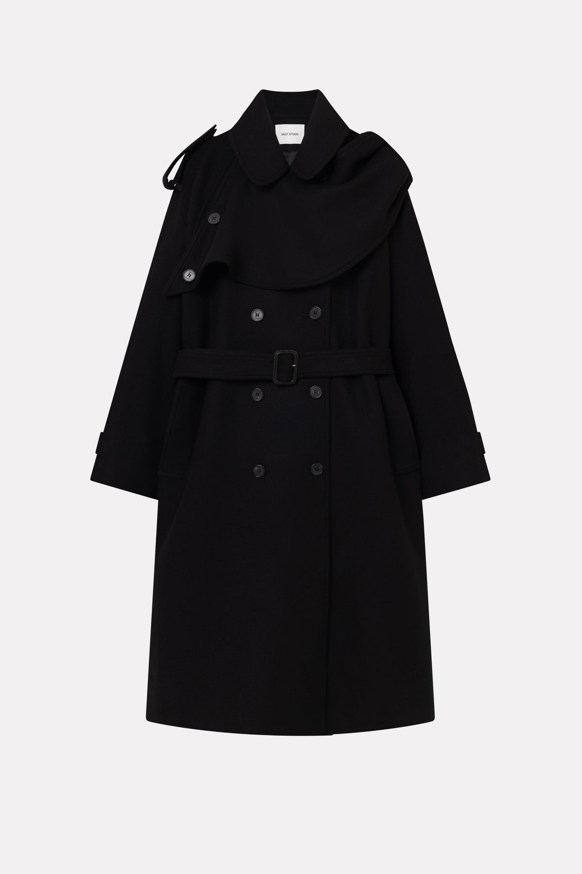 MKDT Studio CICELY TWO LAYERED WOOL Coats BLACK