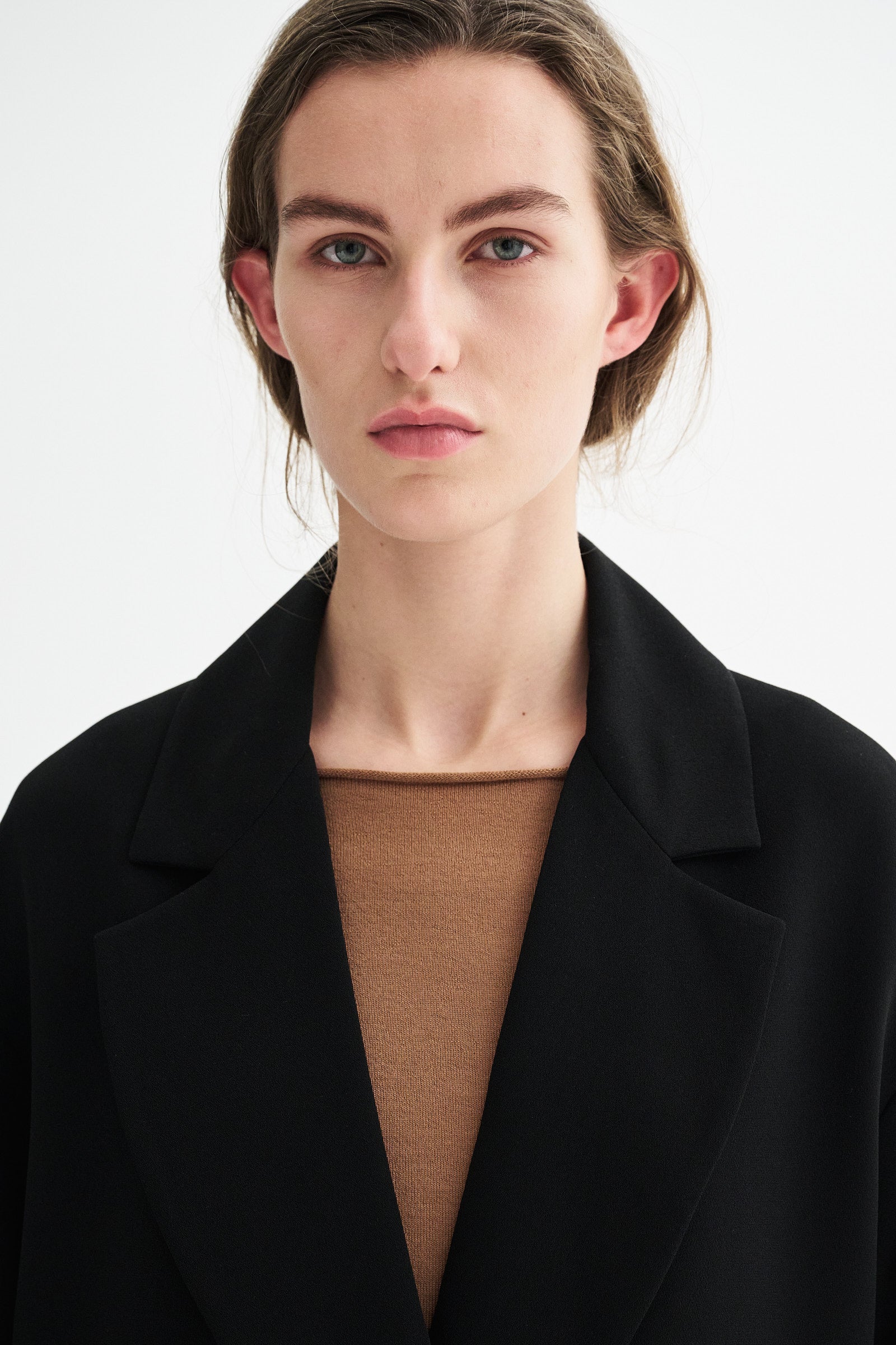 MKDT Studio COVY CREPE GEORGETTE Coats BLACK
