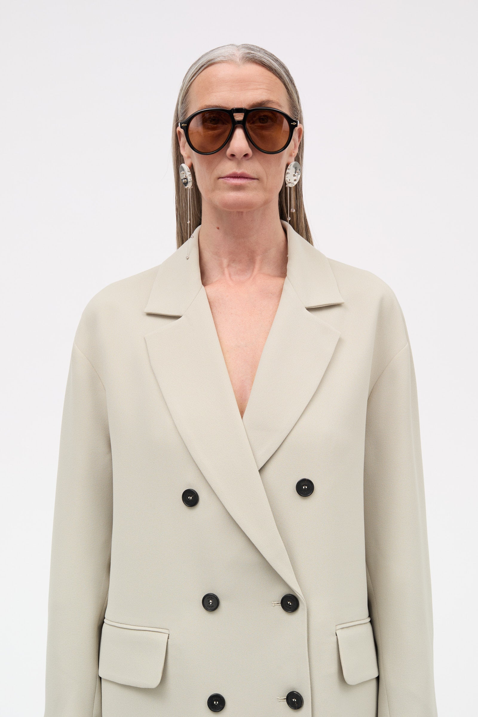 MKDT Studio Calia Crepe Georgette Coats SAND
