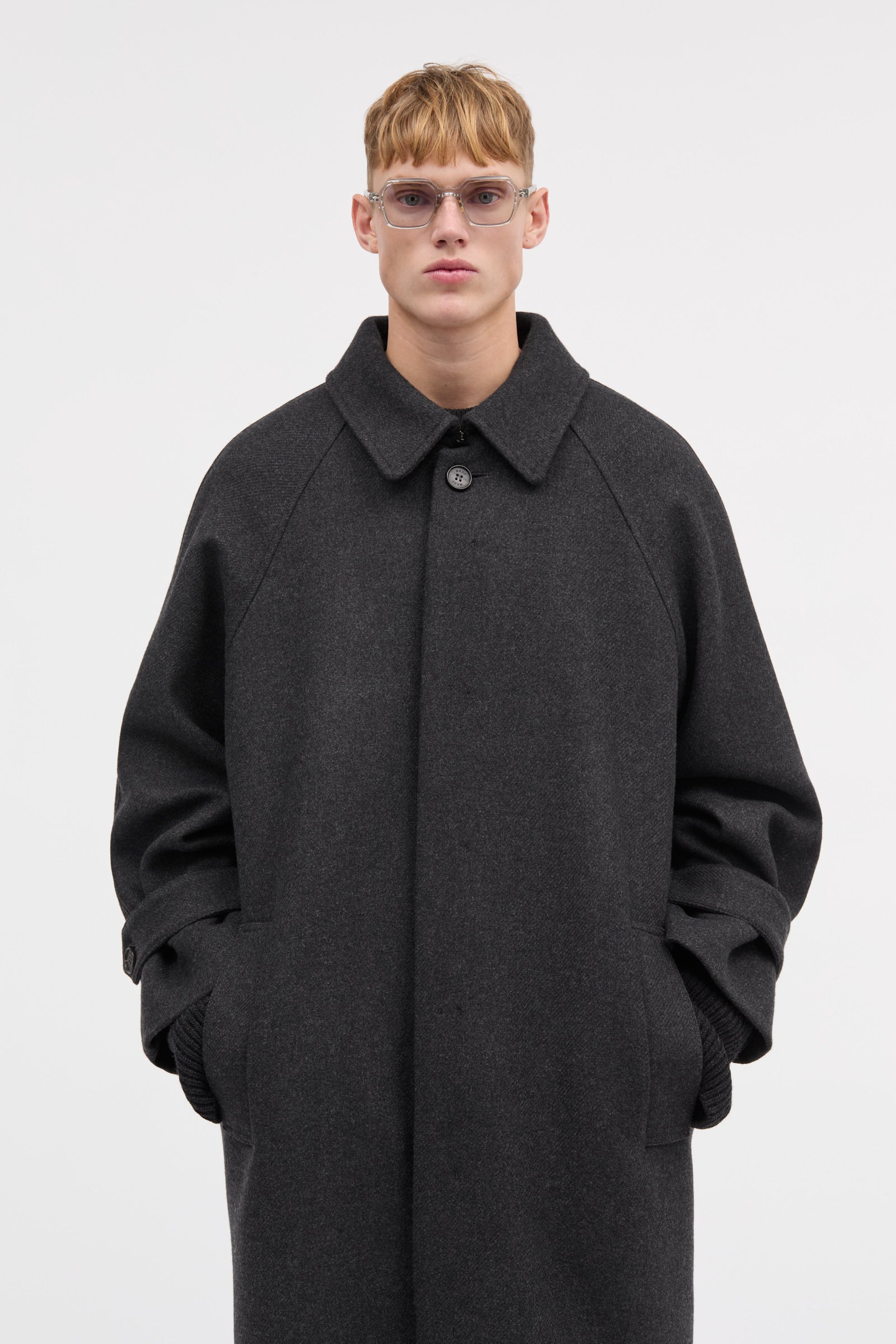 MKDT Studio Christof Two Layered Wool Coats DARK GREY