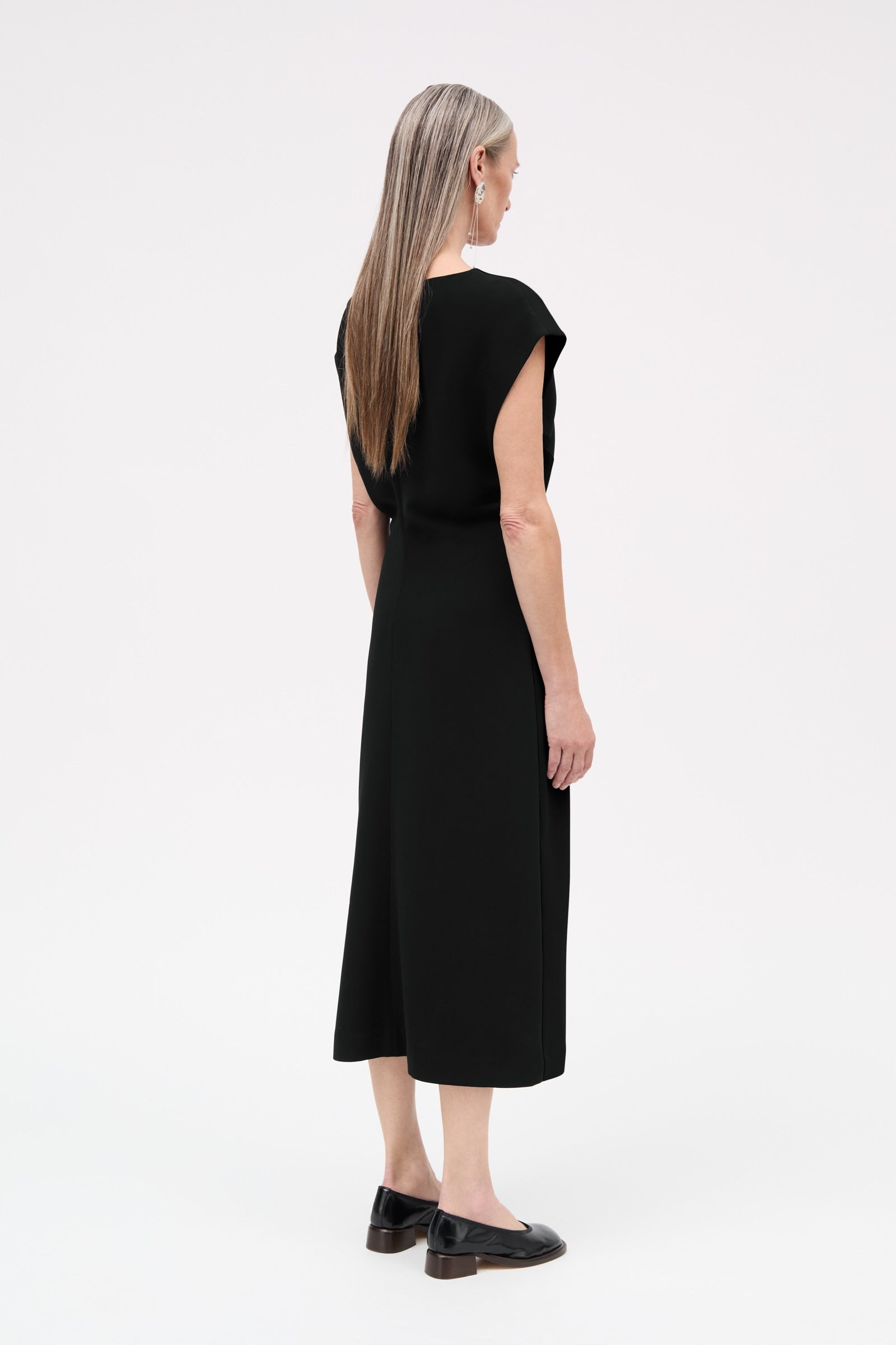 MKDT Studio Dolly Crepe Georgette Dresses BLACK