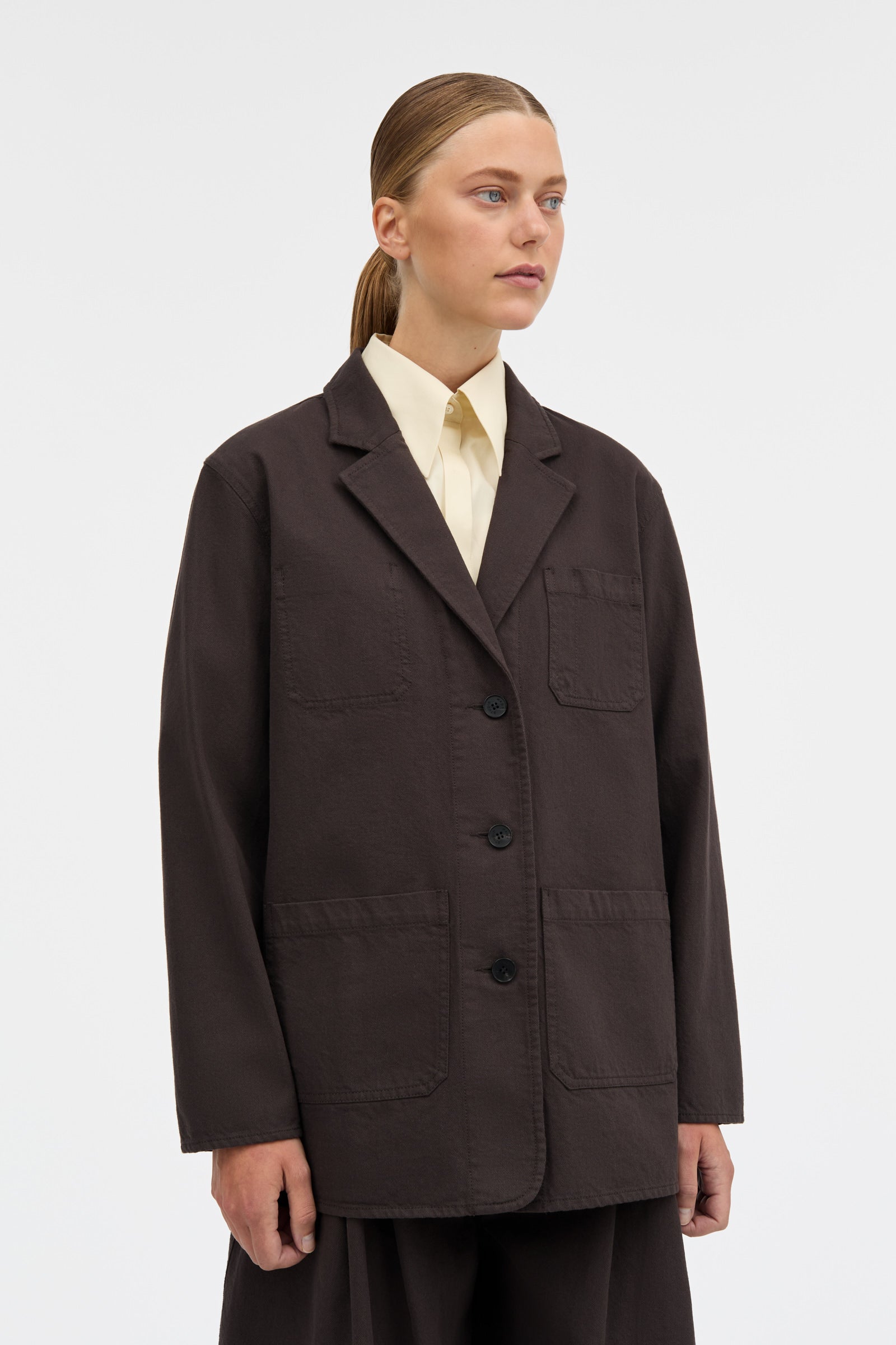 MKDT Studio JORDANA COTTON TWILL Jackets DARK BROWN