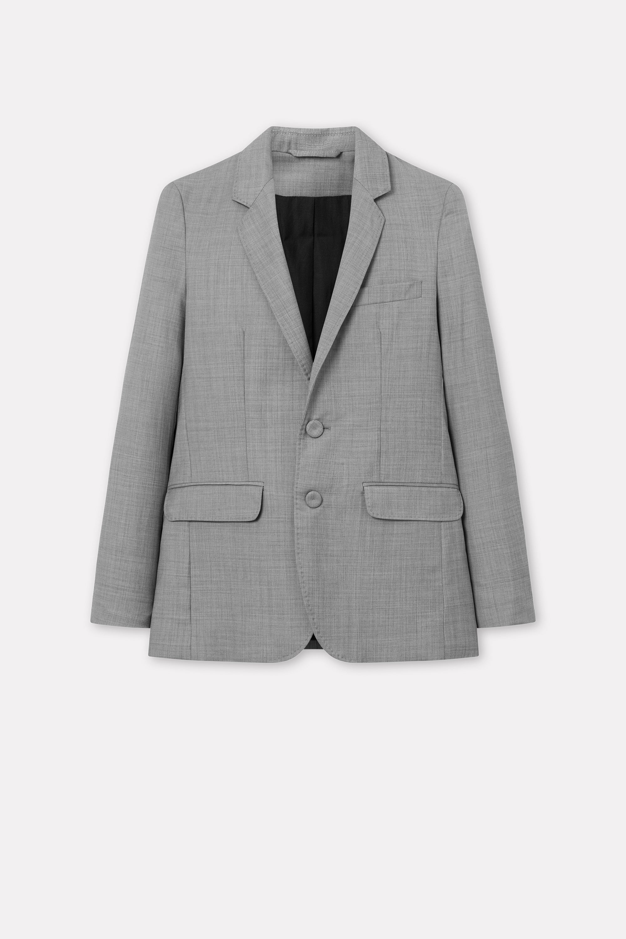 Mark Kenly Domino Tan James Light Wool Jackets GREY MELANGE