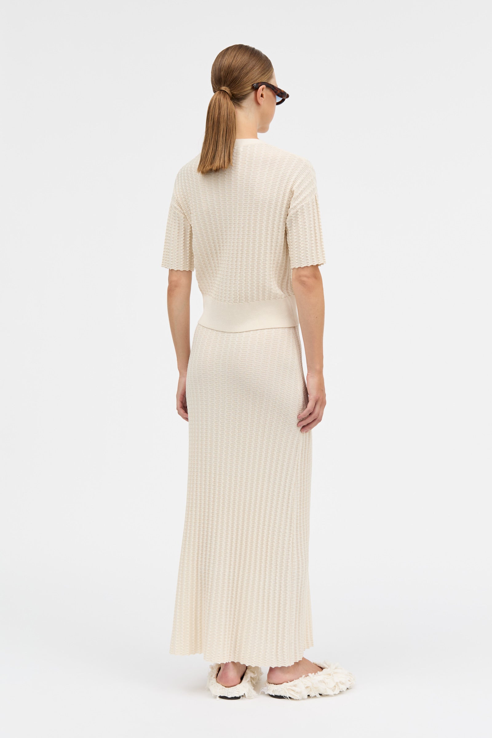 MKDT Studio KLAREEN WAVY KNIT Skirts CREAM