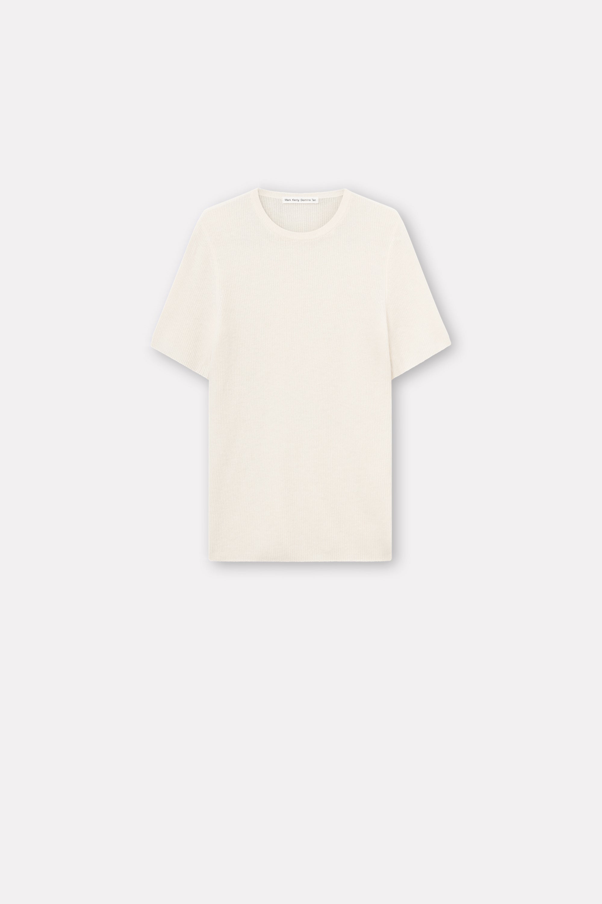 Mark Kenly Domino Tan Kamala Cashmere T-Shirts IVORY
