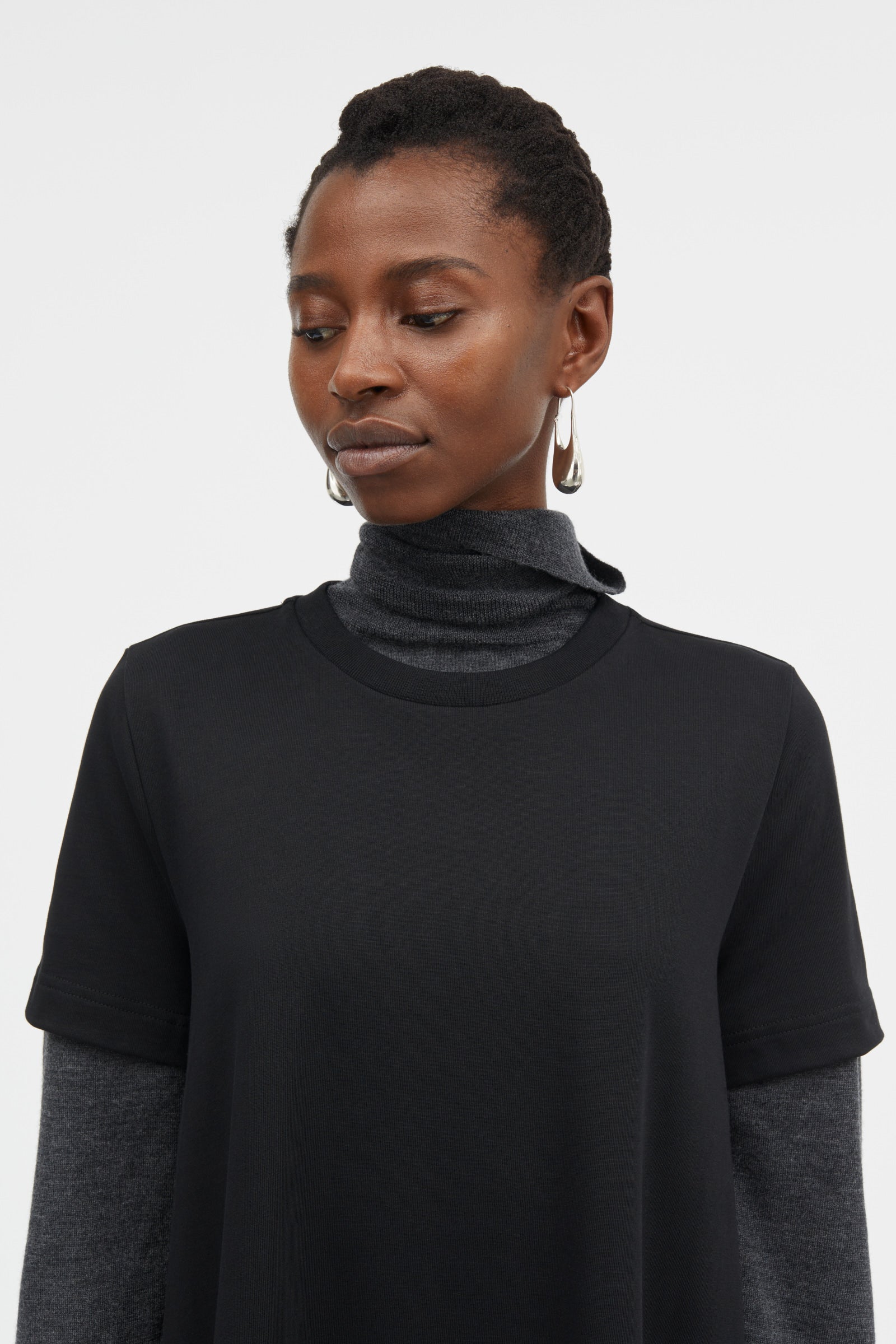 Mark Kenly Domino Tan Laara Heavy Cotton Jersey Dresses BLACK