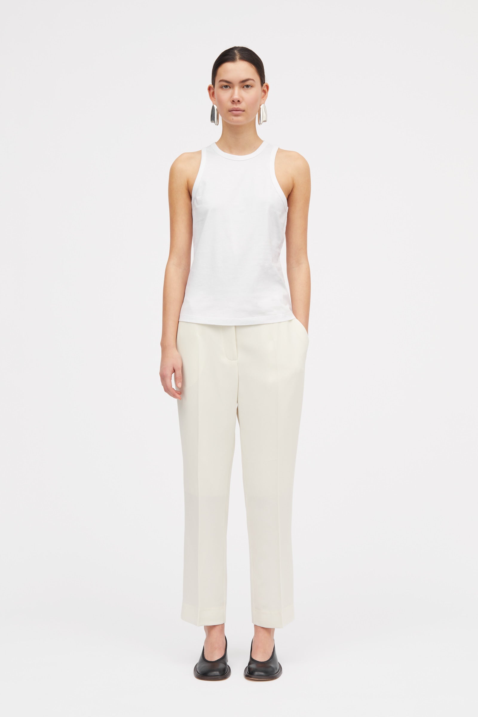 MKDT Studio Lea Jersey T-Shirts WHITE