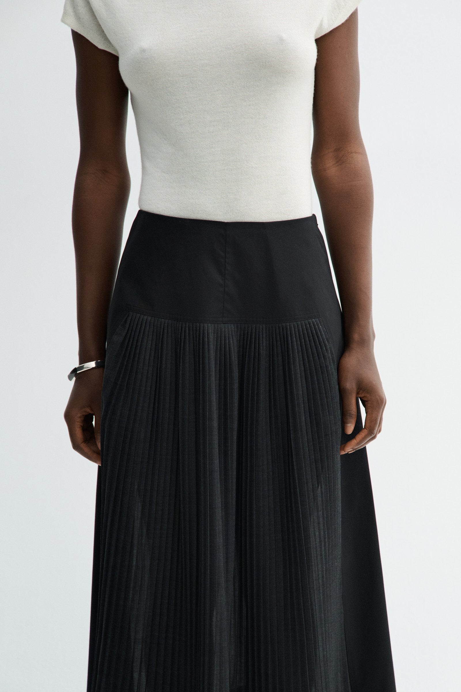 MKDT Studio NANNEL COTTON POPLIN Skirts BLACK