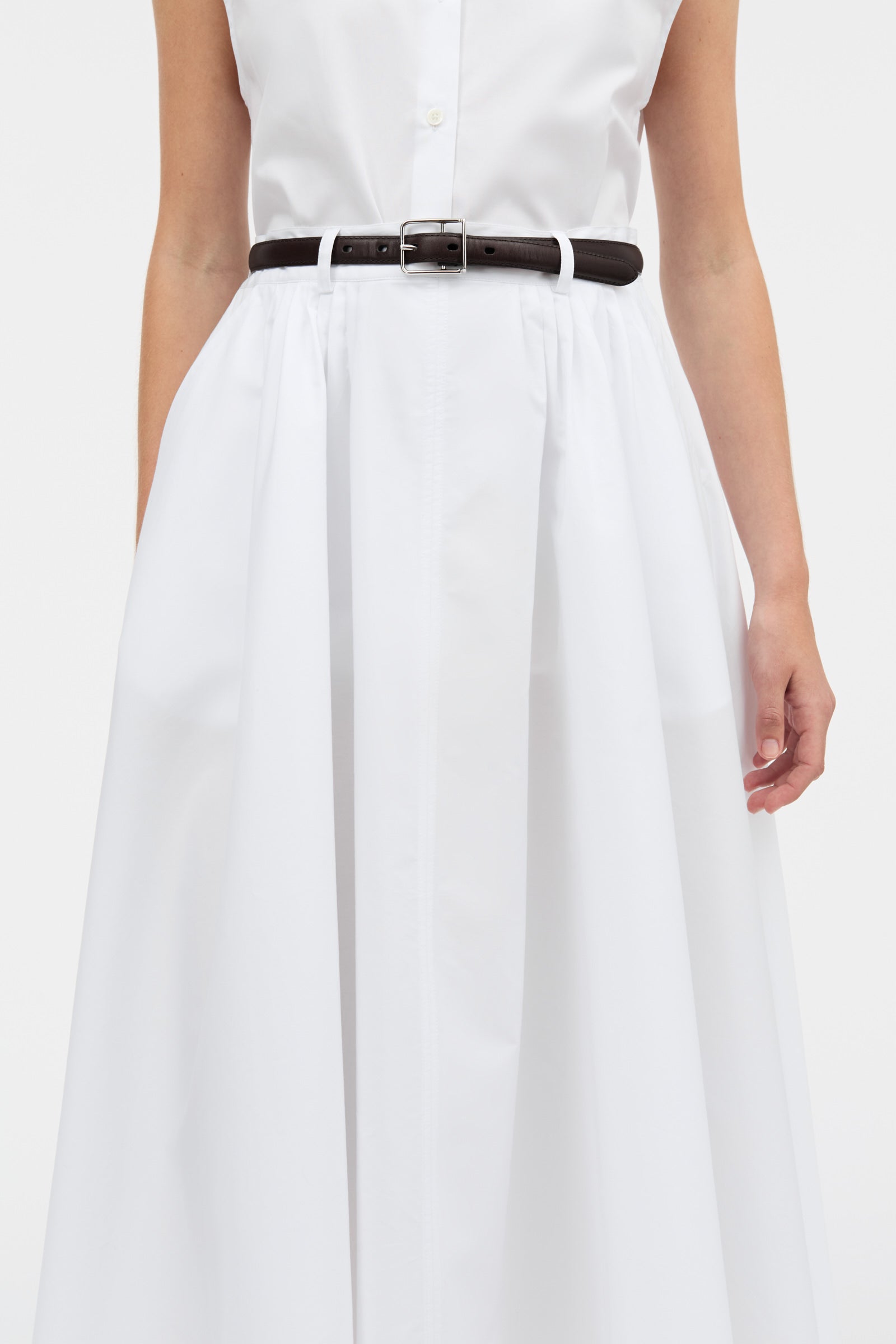 MKDT Studio NOVO MKDT SIGNATUREPOPLIN Skirts WHITE