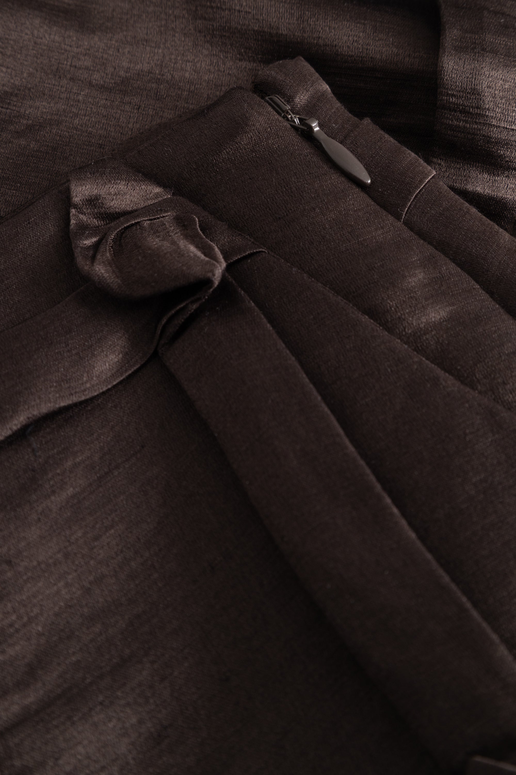 MKDT Studio NURI-ATELIER LINEN SILK BLEND Skirts DARK BROWN