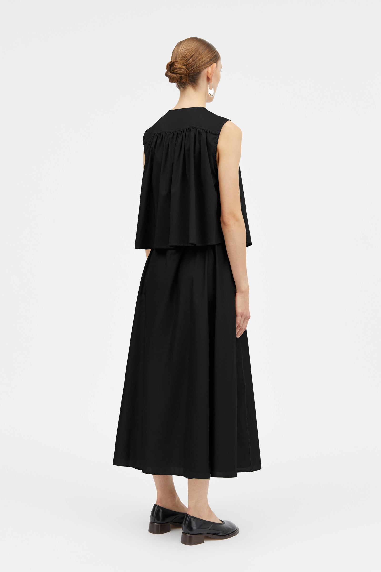 Mark Kenly Domino Tan Nanda Sheer Cotton Skirts BLACK