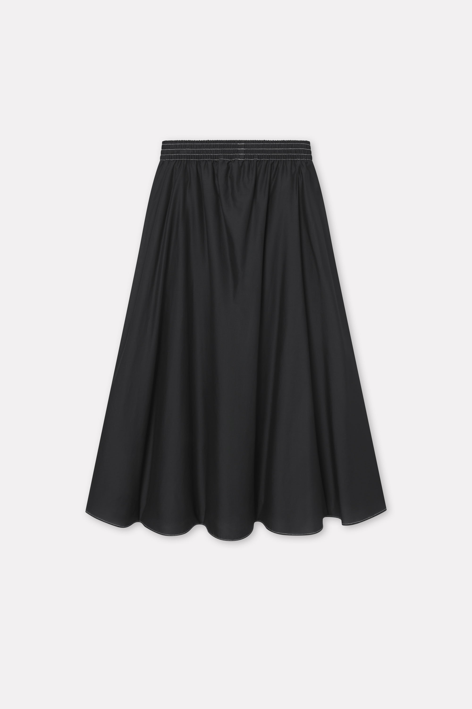 Mark Kenly Domino Tan Nanda Sheer Cotton Skirts BLACK