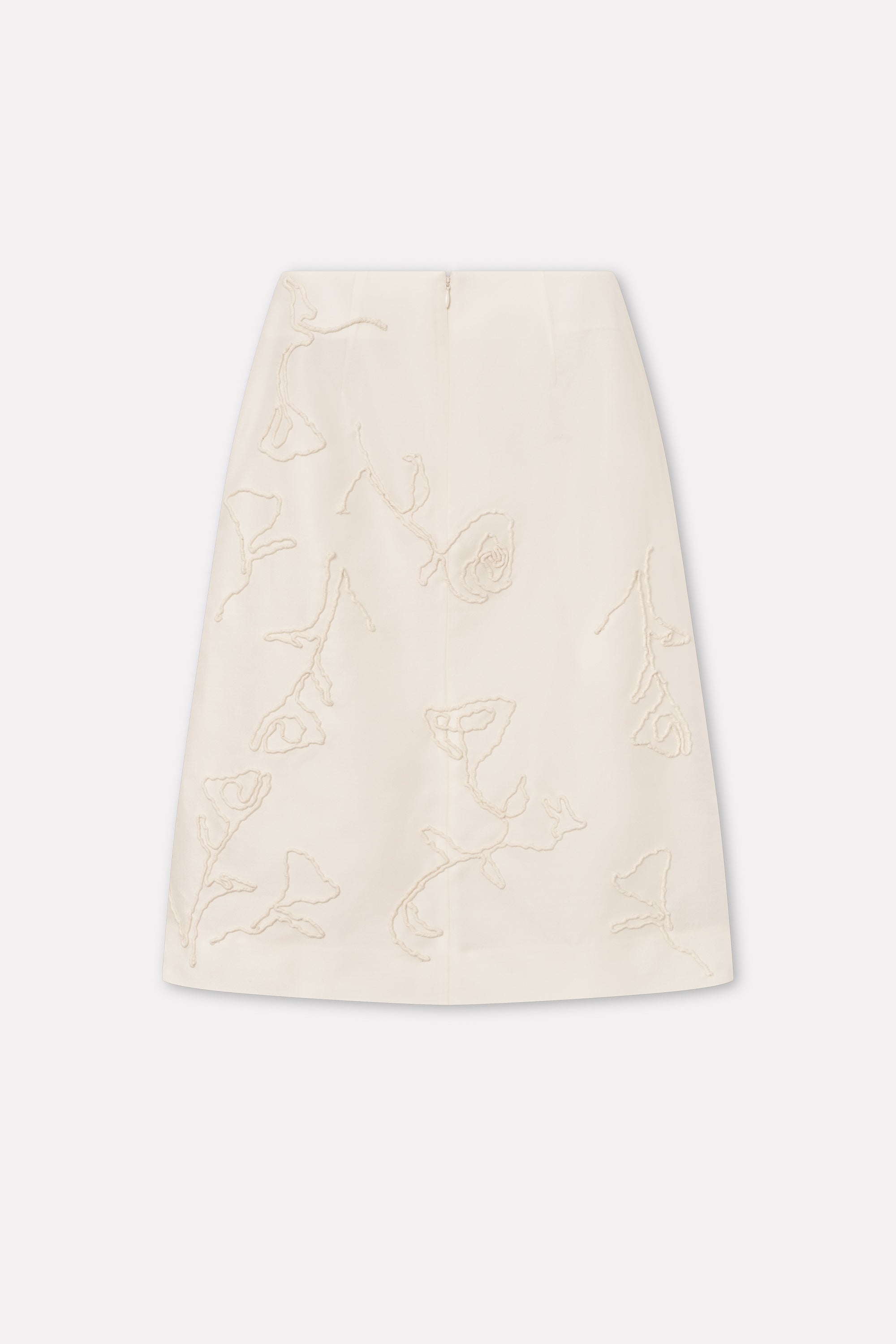 Mark Kenly Domino Tan Natalya-atelier Silk Wool Twill Skirts IVORY