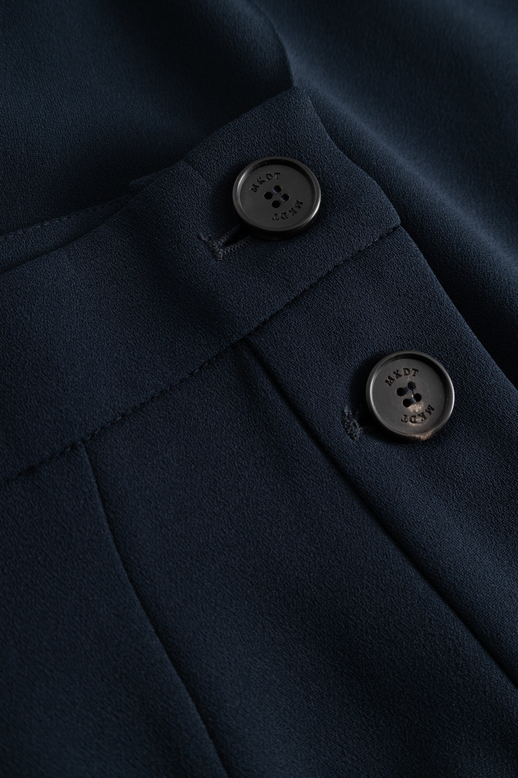 MKDT Studio PANNE CREPE GEORGETTE Pants NAVY