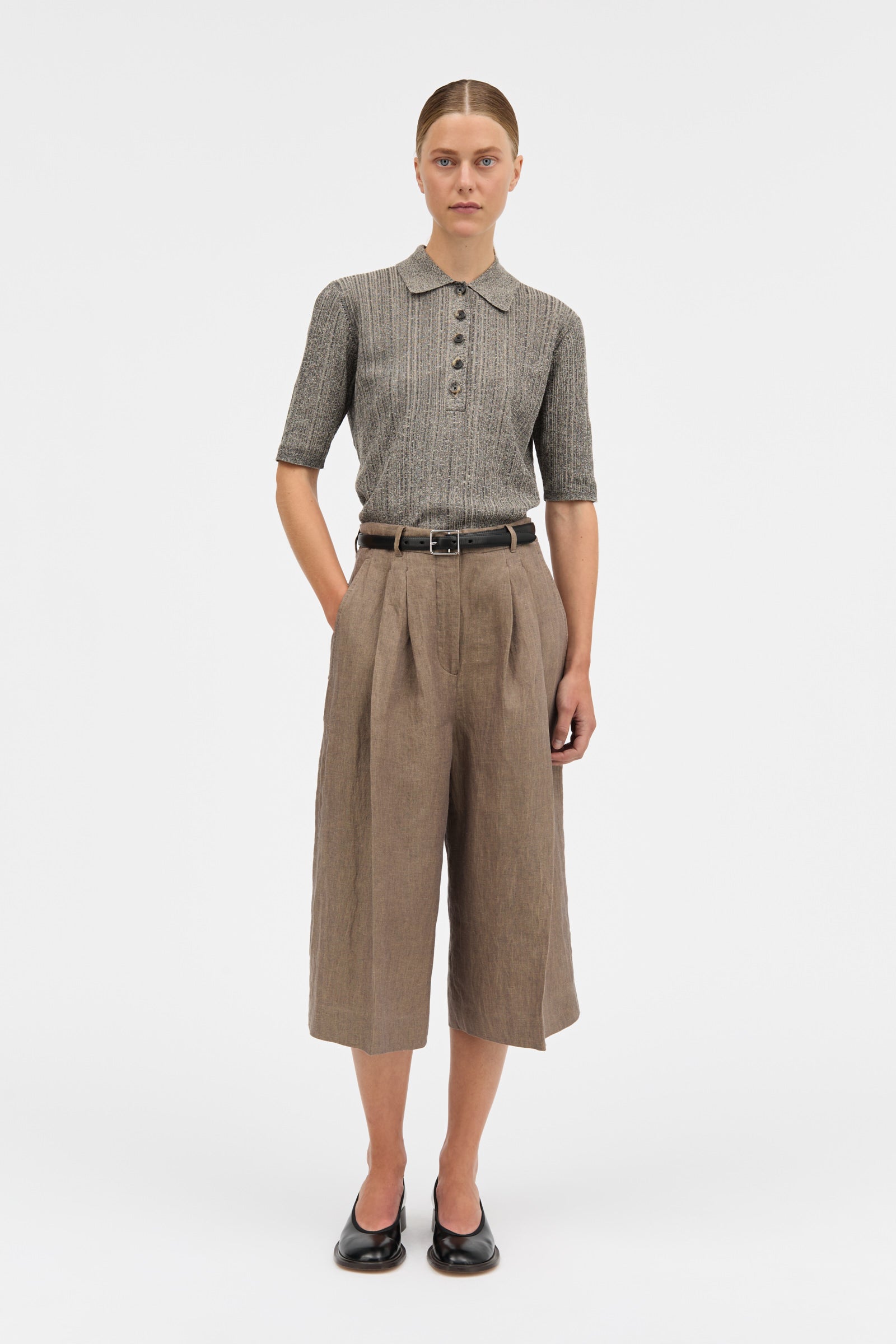 MKDT Studio PENNIE LINEN HEMP Shorts WOOD