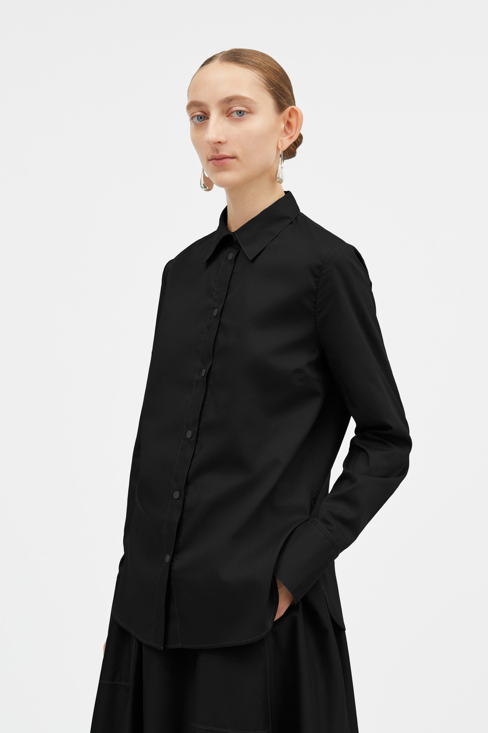 Mark Kenly Domino Tan Sadja Sheer Cotton Shirts BLACK