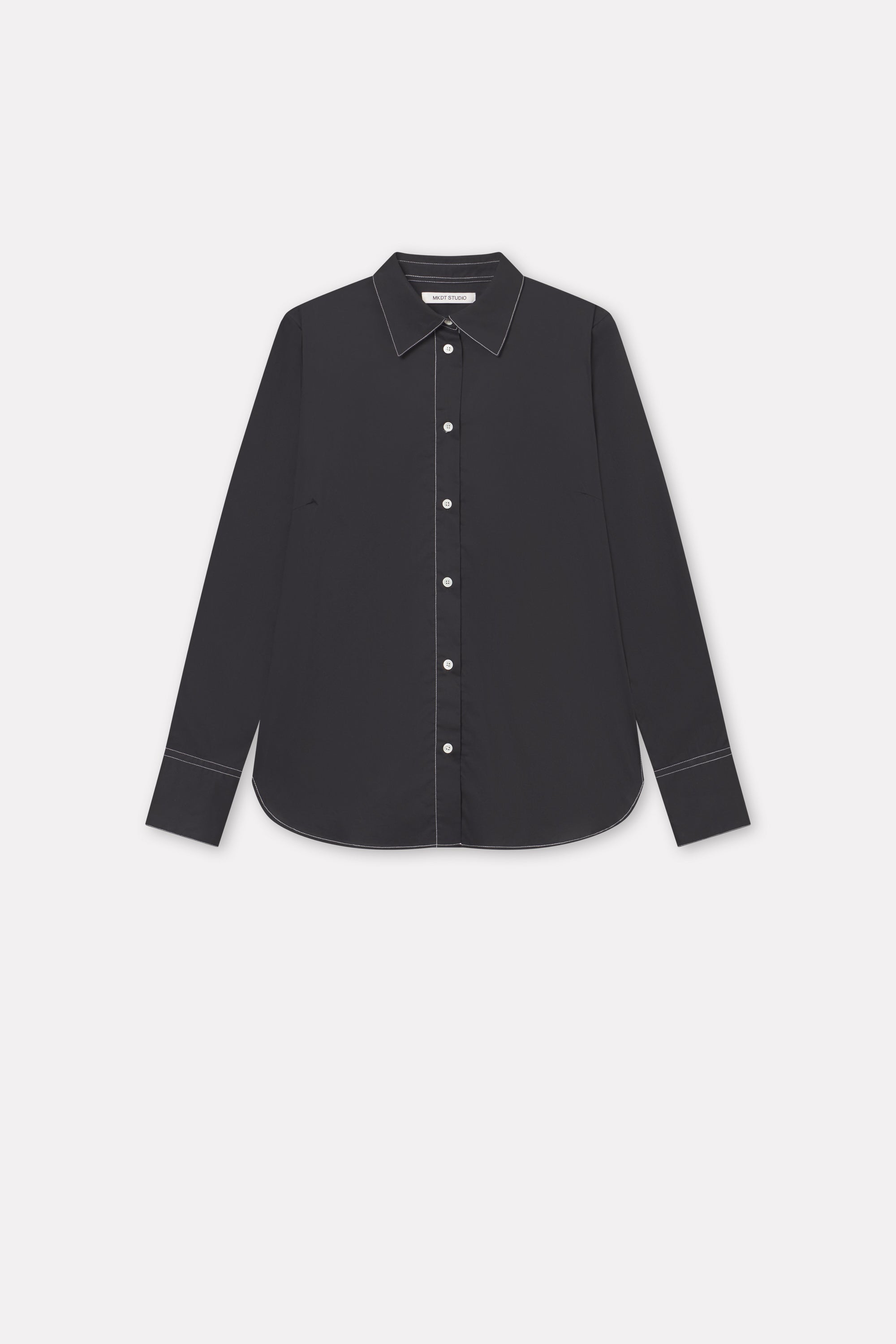 Mark Kenly Domino Tan Sadja Sheer Cotton Shirts BLACK