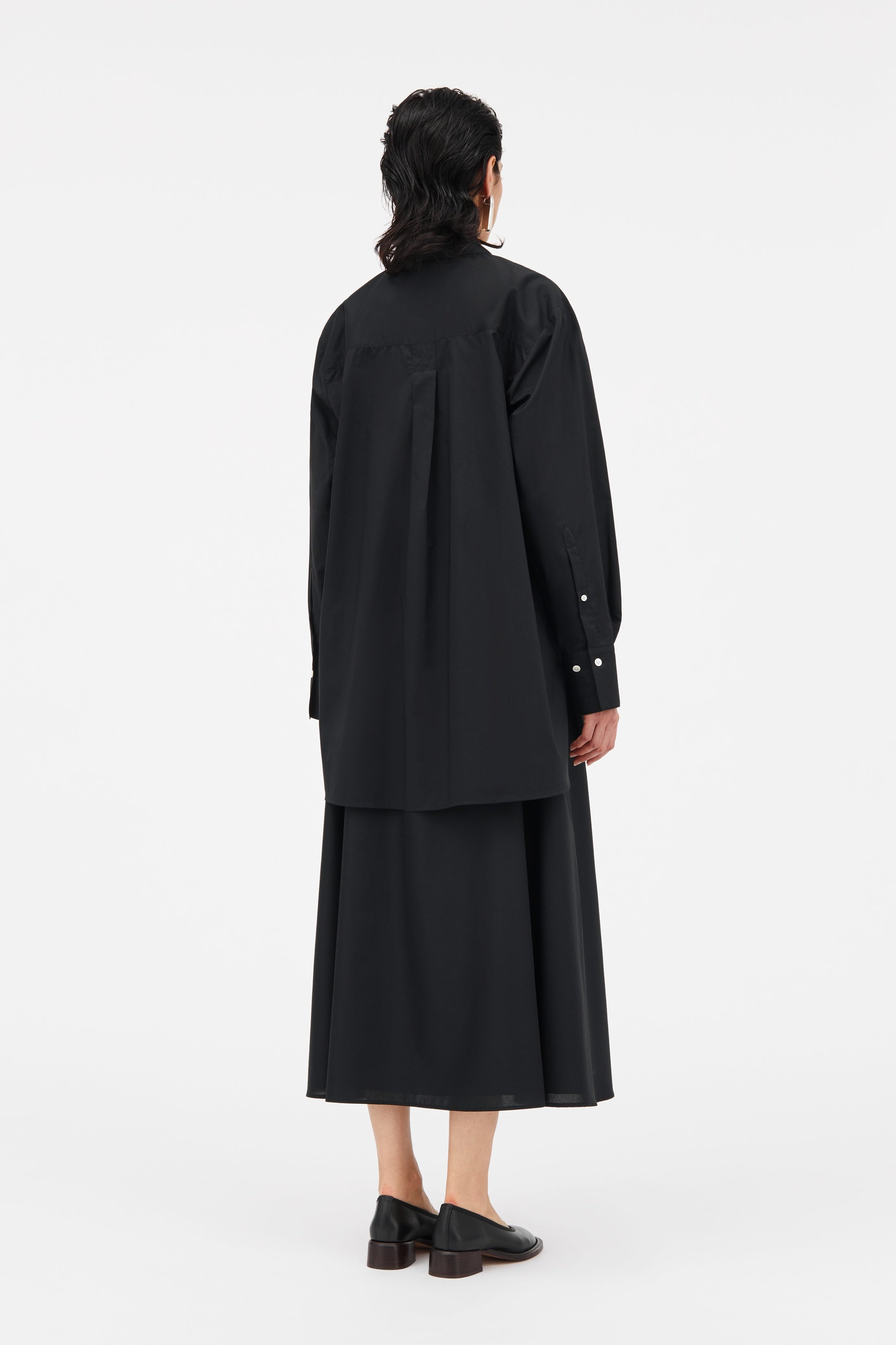 MKDT Studio Sevasti Sheer Cotton Organic Shirts BLACK