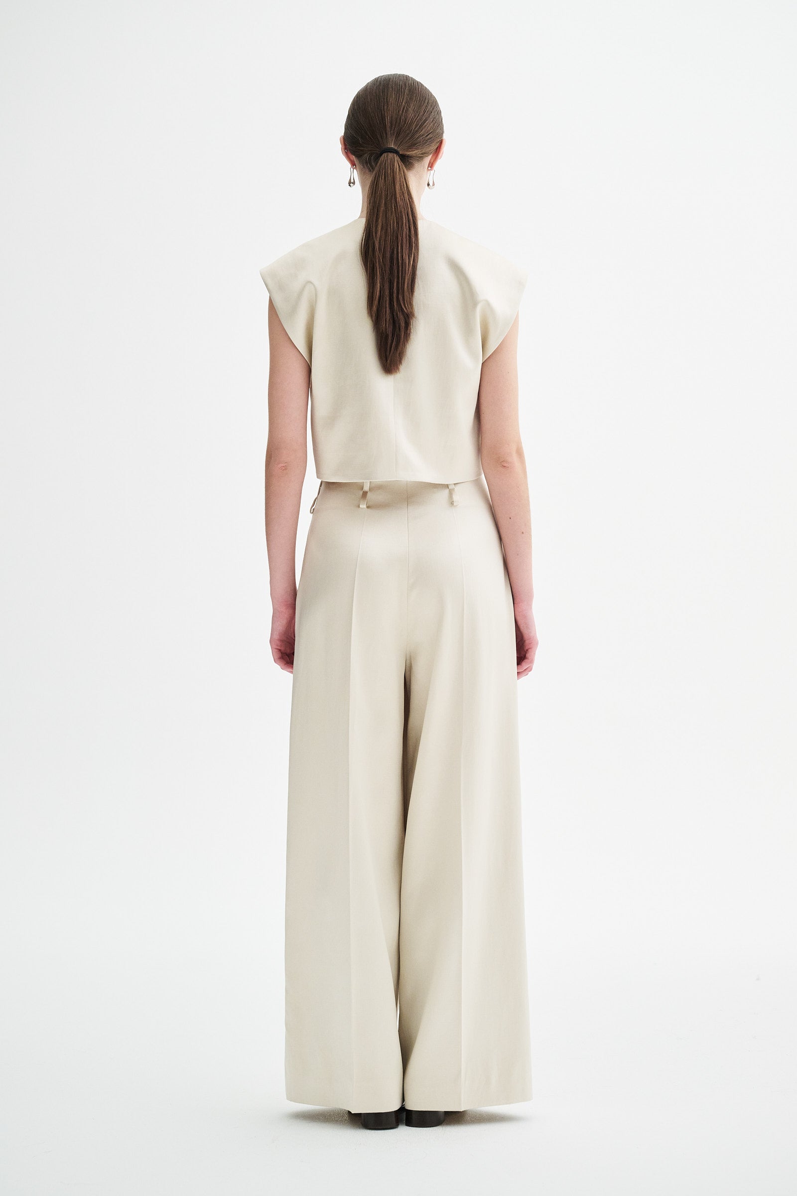 MKDT Studio TADAO-ATELIER SHINY COTTON MIX Vest METALIC CREAM