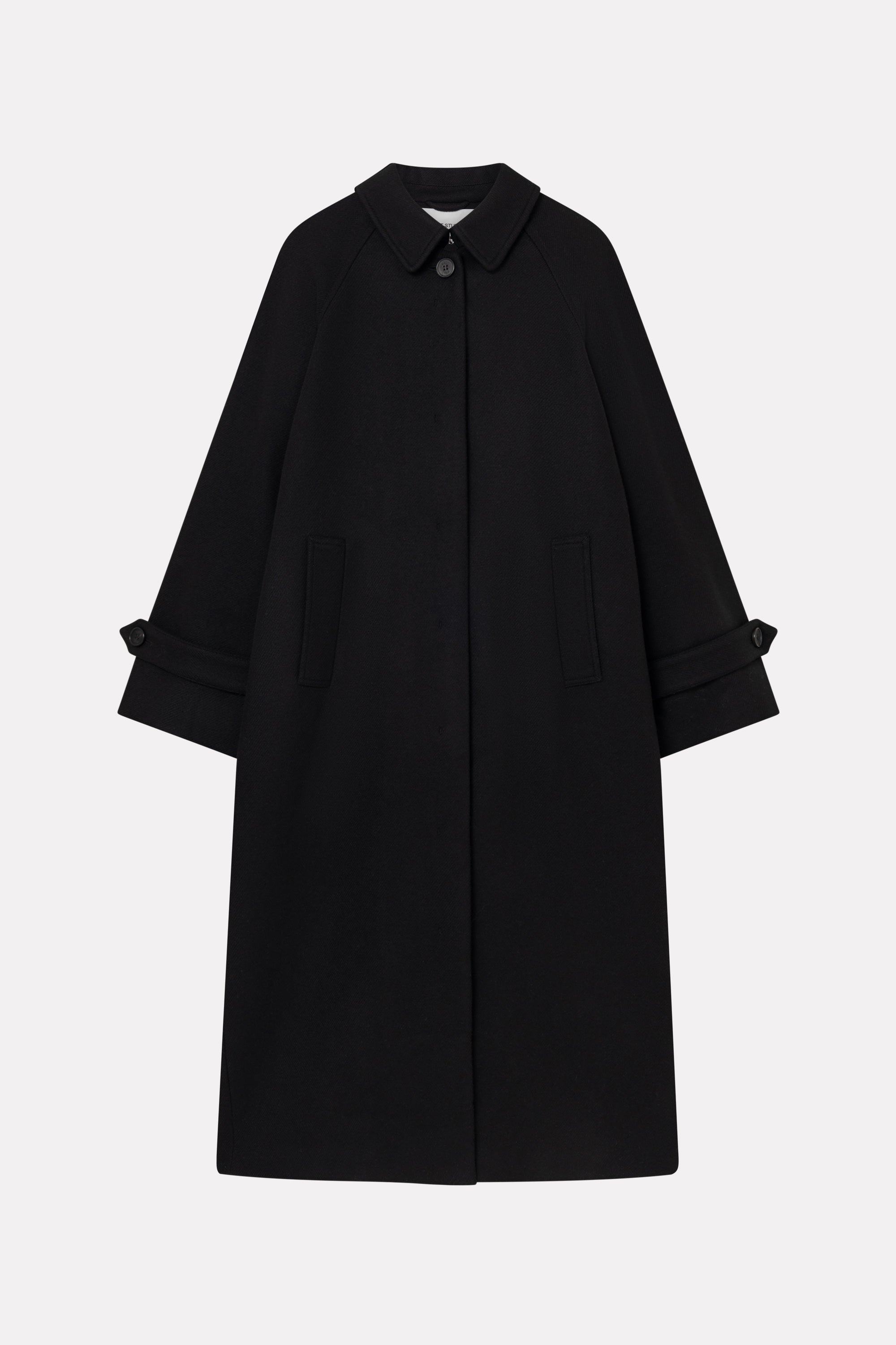 MKDT Studio CARO TWO LAYERED WOOL Coats BLACK