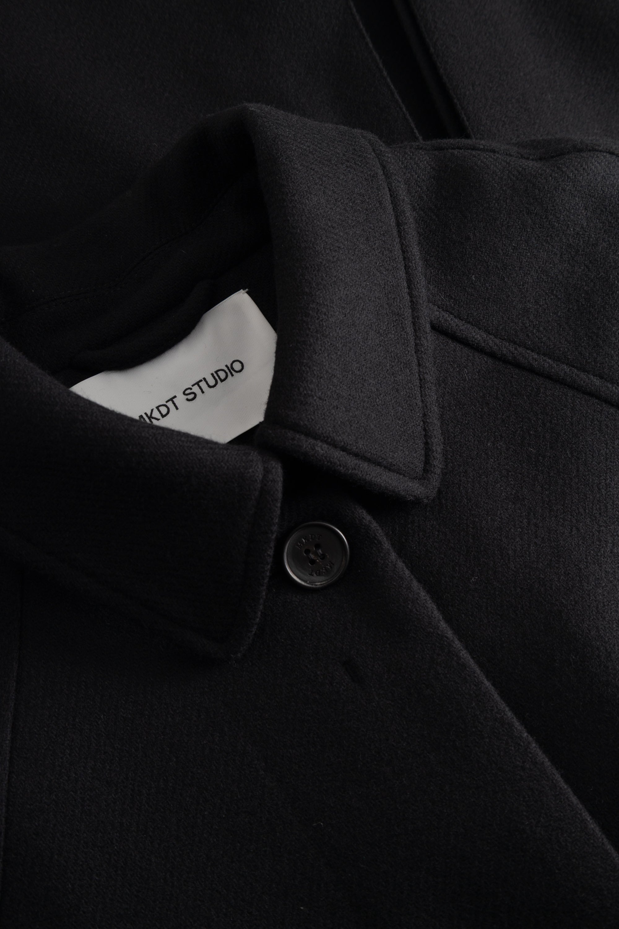 MKDT Studio CARO TWO LAYERED WOOL Coats BLACK