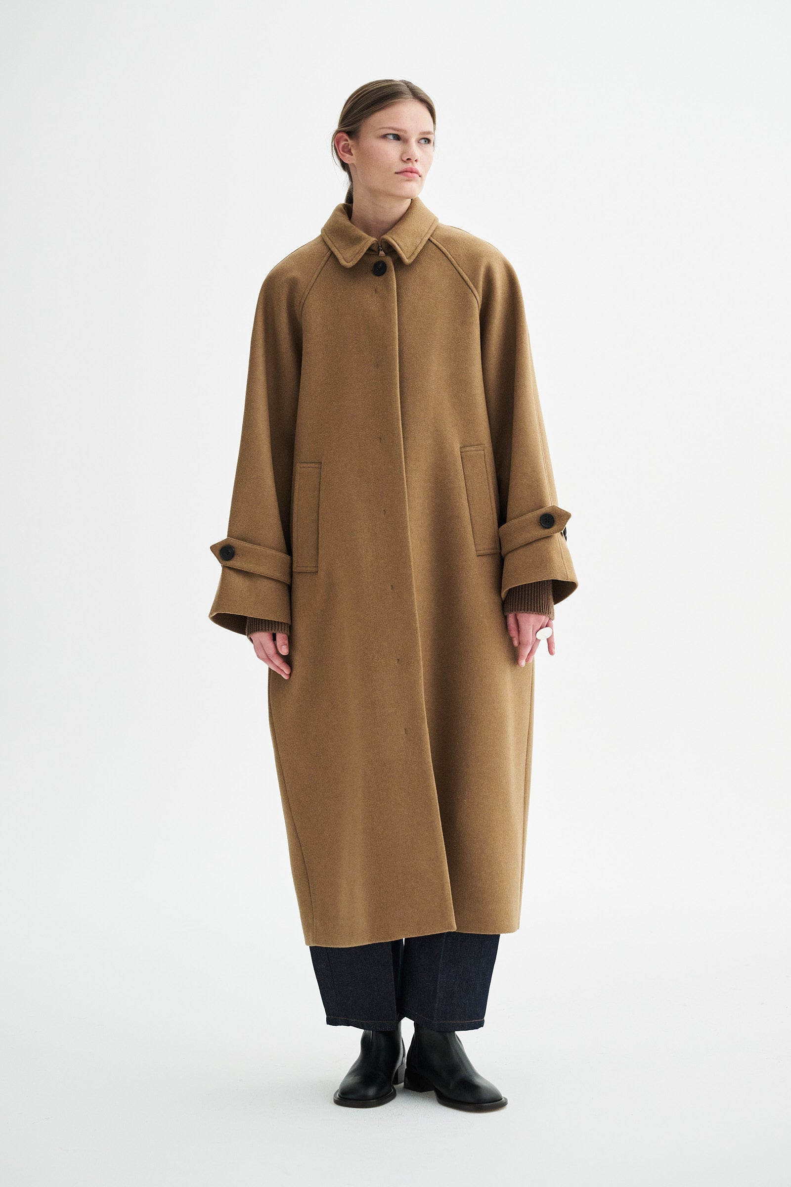 MKDT Studio CARO TWO LAYERED WOOL Coats PRALINE