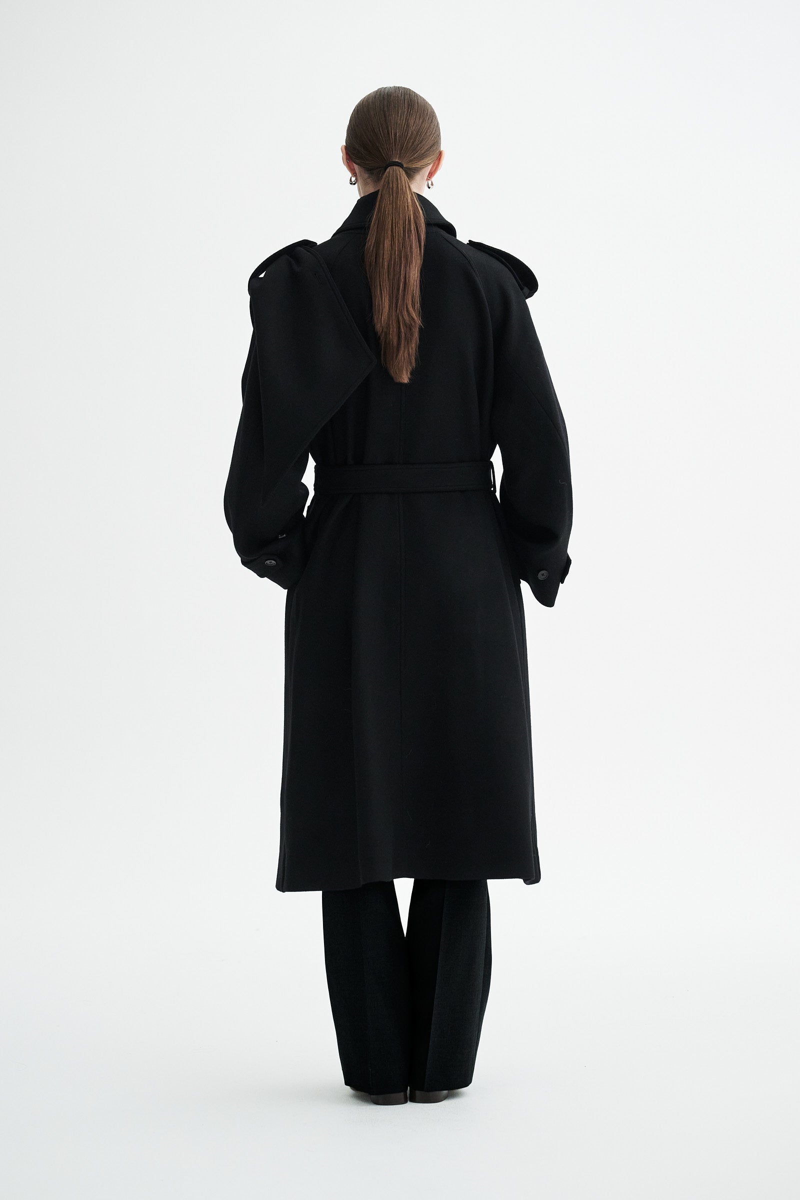MKDT Studio CICELY TWO LAYERED WOOL Coats BLACK