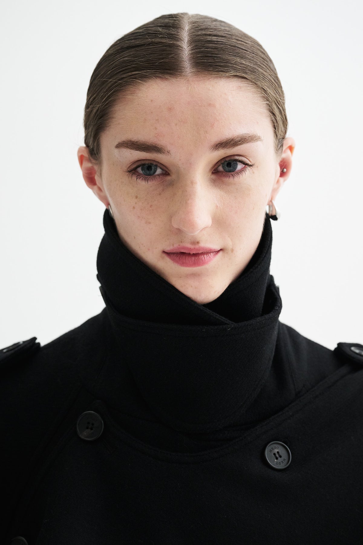 MKDT Studio CICELY TWO LAYERED WOOL Coats BLACK