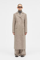 Mark Kenly Domino Tan Callie Structure Wool Blend Coats CINNAMON MELANGE