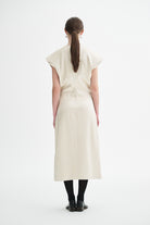 MKDT Studio DREMA-ATELIER SHINY COTTON MIX Dresses METALIC CREAM