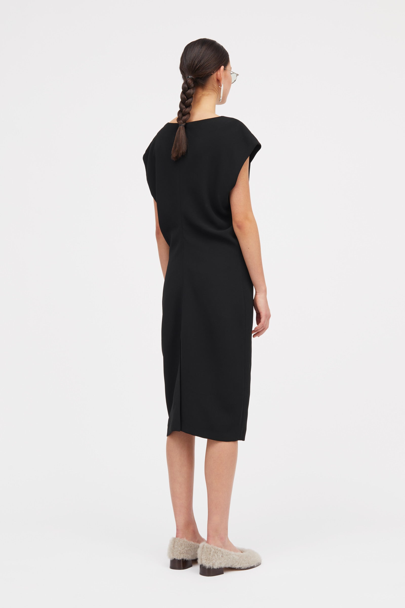 MKDT Studio Diya Crepe Georgette Dresses BLACK