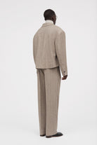 MKDT Studio Janus Speckled Thin Wool Jackets Brown Melange