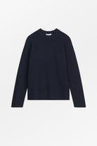 Mark Kenly Domino Tan Kaleb Merino Sweater DARK NAVY
