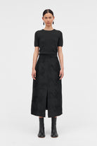 Mark Kenly Domino Tan Kamala Cashmere T-Shirts CHARCOAL