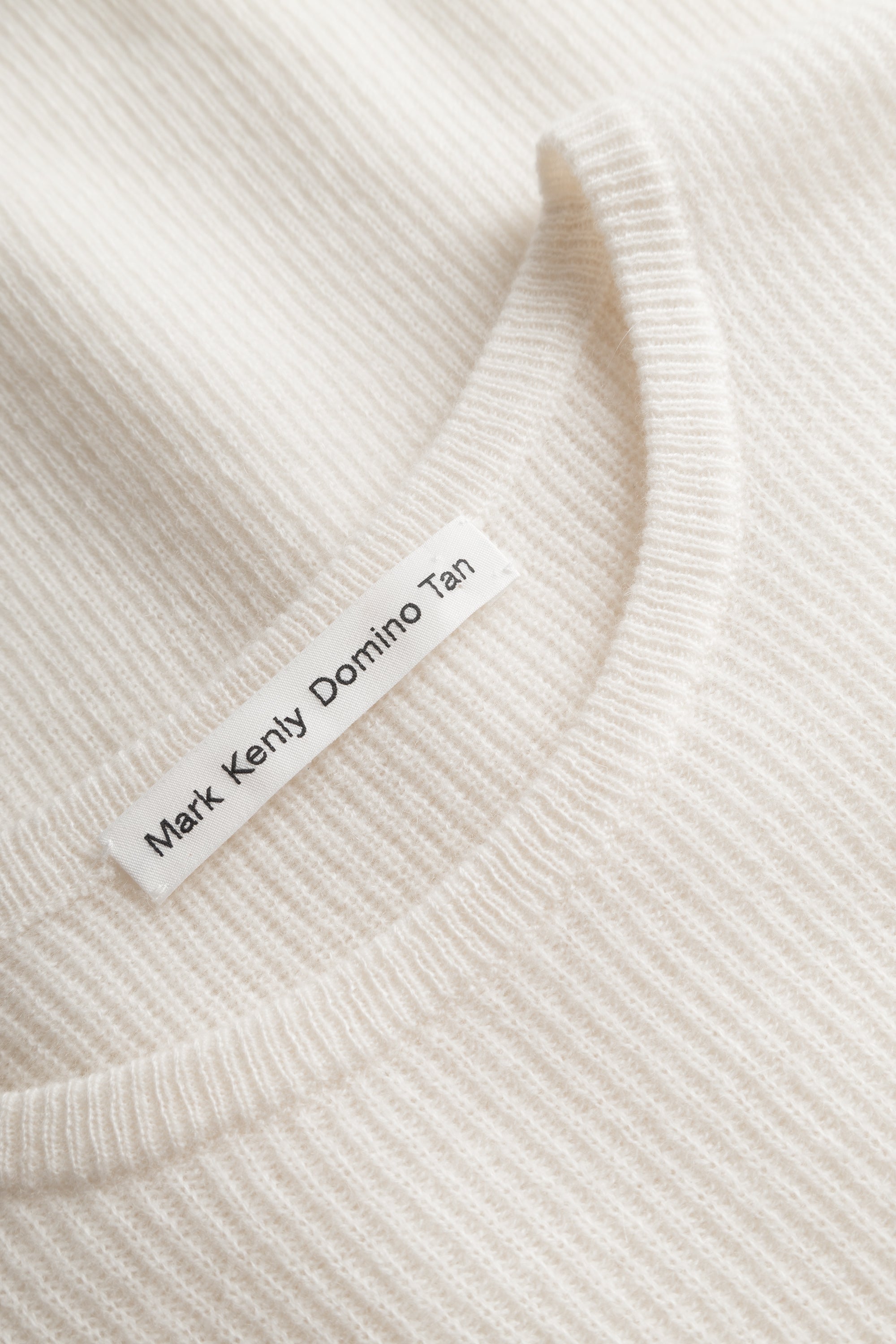 Mark Kenly Domino Tan Kamala Cashmere T-Shirts IVORY