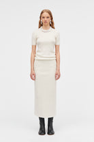 Mark Kenly Domino Tan Kamala Cashmere T-Shirts IVORY