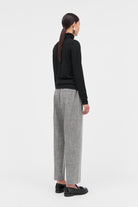 Mark Kenly Domino Tan Korinella Merino Sweater BLACK MELANGE