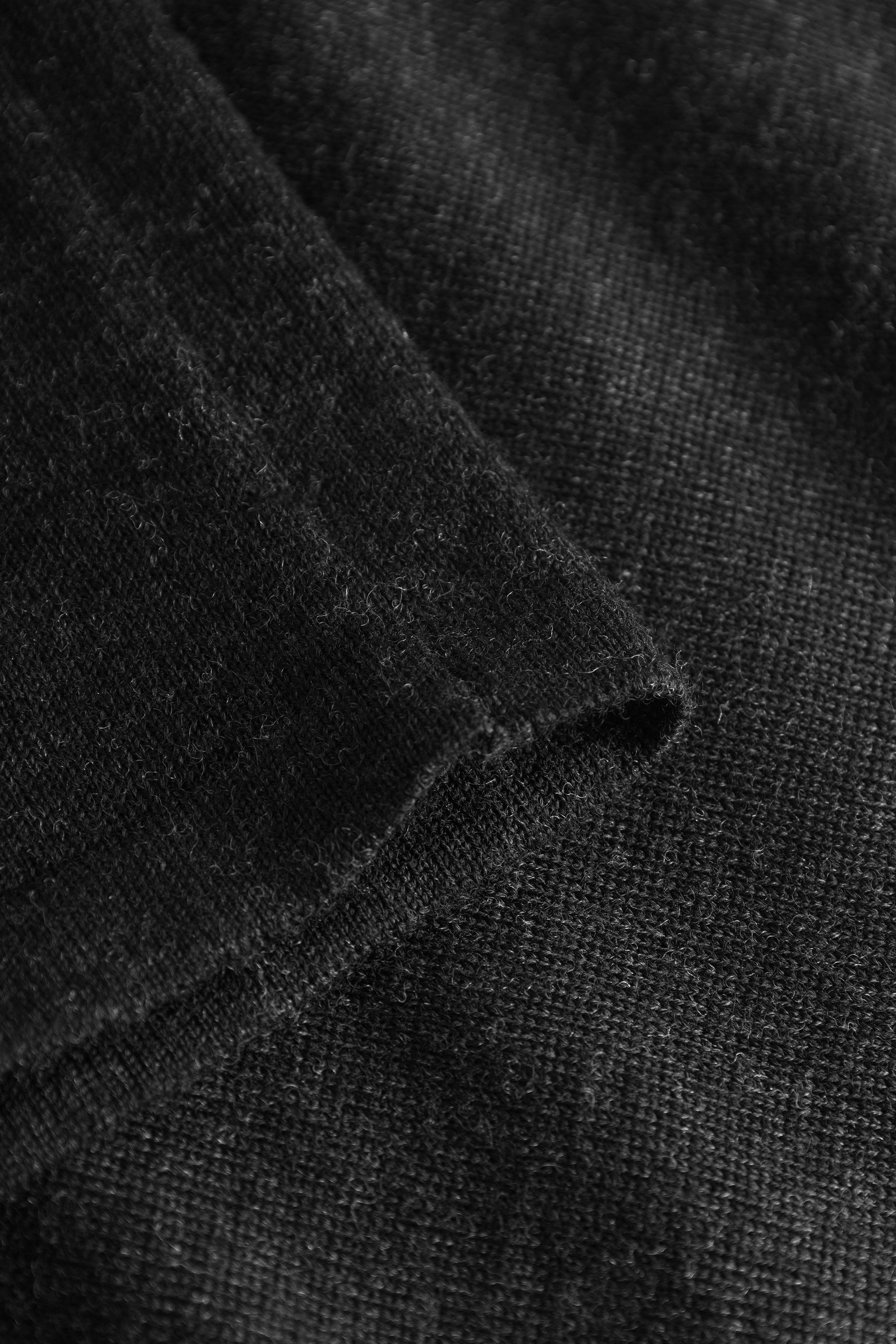 Mark Kenly Domino Tan Korinella Merino Sweater BLACK MELANGE
