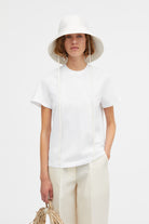 Mark Kenly Domino Tan Laia-monogram Cotton Jersey T-Shirts WHITE