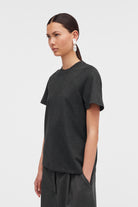 MKDT Studio Laia Cotton Jersey T-Shirts DARK GREY MELANGE