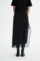 MKDT Studio NIRI SILK ORGANZA Skirts BLACK QUARTZ