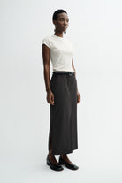 MKDT Studio NUNA LIGHT WEIGHT WOOL Skirts DEEP BROWN