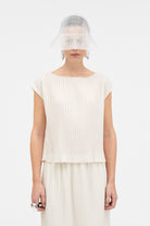 Mark Kenly Domino Tan Nadia-atelier Plissé Skirts IVORY
