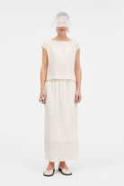 Mark Kenly Domino Tan Nadia-atelier Plissé Skirts IVORY