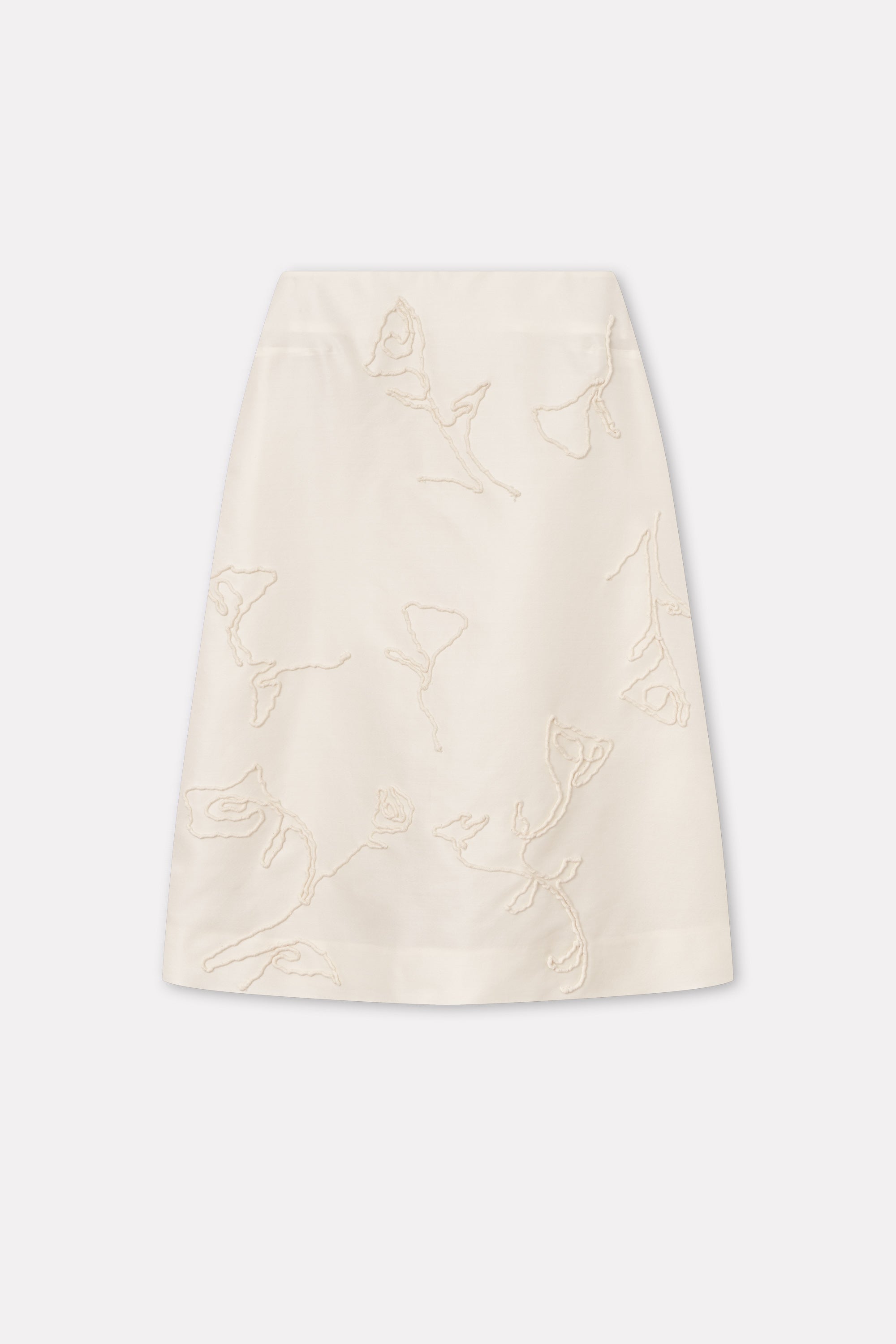 Mark Kenly Domino Tan Natalya-atelier Silk Wool Twill Skirts IVORY