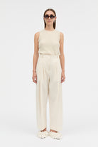 MKDT Studio PALOMA COTTON CALICO Pants ECRU