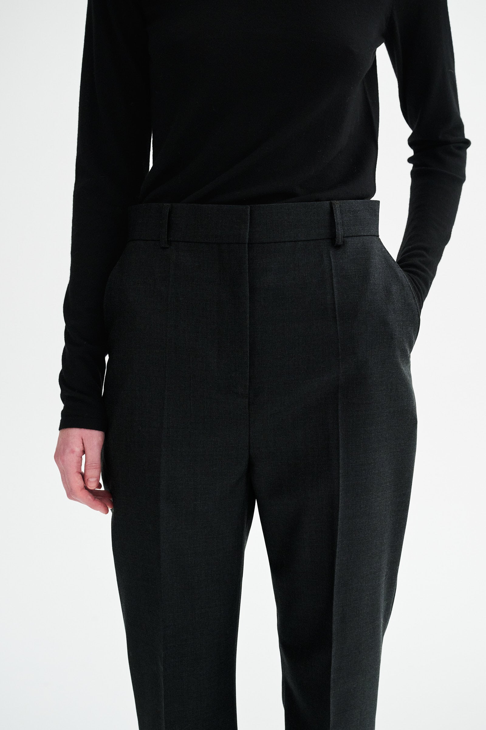 MKDT Studio PATRINA ECO WOOL TWILL Pants BLACK
