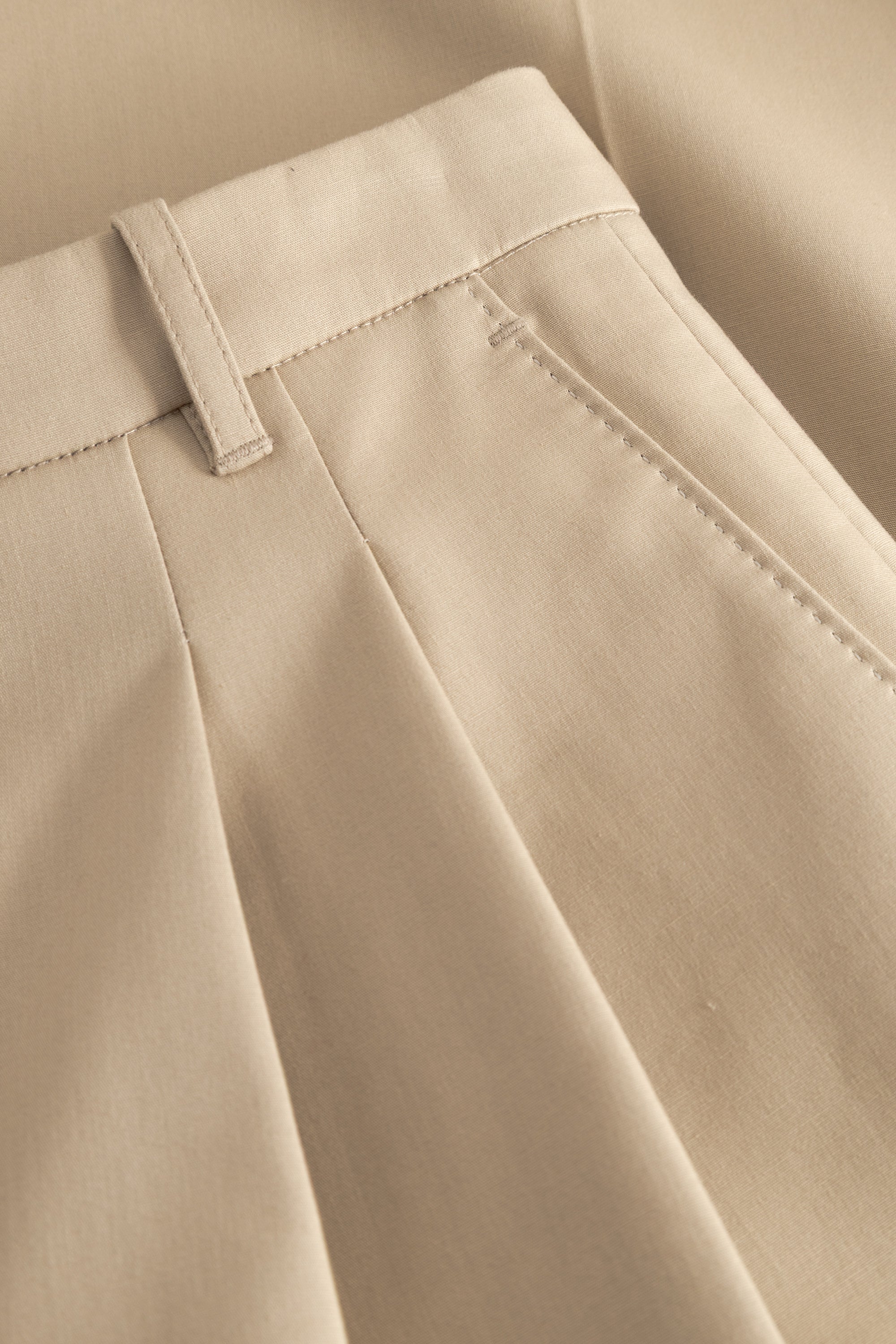 MKDT Studio Pemma Bonded Cotton Poly Pants BEIGE