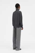 Mark Kenly Domino Tan Priska Light Wool Pants GREY MELANGE